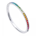 Womens Silver Relmara Rainbow Crystal Bangle 80552 by Ted Baker from Hurleys