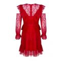 U Collection Womens Red Lace Ruffle Dress 25604 by Forever Unique from Hurleys