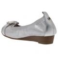 Womens White and Silver Ellan Trim Ballerina Shoes 24306 by Moda In Pelle from Hurleys