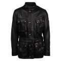 Mens Black Trialmaster Panther Lambskin Leather Jacket 53599 by Belstaff from Hurleys