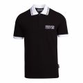 Mens Black Logo Collar S/s Polo Shirt 75713 by Versace Jeans Couture from Hurleys
