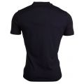 Mens Black Tonal Branded S/s Tee Shirt 11016 by Armani Jeans from Hurleys