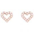 Womens Rose Gold & Pearl Edvinea Enchanted Heart Stud Earrings 24514 by Ted Baker from Hurleys