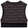 Girls Black Logo Print Crop Top 104510 by DKNY from Hurleys