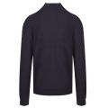 Mens Navy Honeycomb Texture L/s Polo Shirt 32045 by Fred Perry from Hurleys