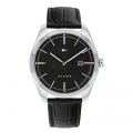 Mens Black/Silver Theo Leather Watch 79953 by Tommy Hilfiger from Hurleys