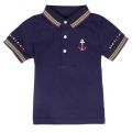 Infant Blue Stripe Detail S/s Polo Shirt 40074 by Mayoral from Hurleys