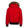 Mens Red/Natural Nathan Fur Hooded Down Jacket 50212 by Mackage from Hurleys