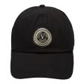 Mens Black Emblem Canvas Cap 92094 by Versace Jeans Couture from Hurleys