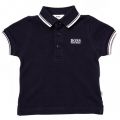 Baby Navy Branded Tipped S/s Polo Shirt 65330 by BOSS from Hurleys