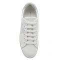 Womens White/Silver Sparkle Eagle Trainers 37215 by Emporio Armani from Hurleys