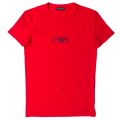 Mens Red Chest Logo Crew S/s Tee Shirt