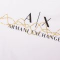 Womens White Gold Thread Detail S/s T Shirt 89797 by Armani Exchange from Hurleys