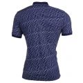 Mens Navy Distorted Pattern S/s Polo 15346 by Lyle & Scott from Hurleys
