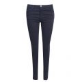 Womens Navy Moleskin J28 Mid Rise Skinny Fit Jeans 29088 by Emporio Armani from Hurleys