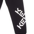 Boys Black Branded Leg Sweat Pants 95955 by Kenzo from Hurleys