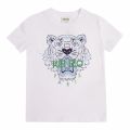 Boys White/Blue Tiger S/s T Shirt 75745 by Kenzo from Hurleys