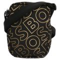 Mens Black/Gold Catch LN NS Logo Mini Crossbody Bag 109150 by BOSS from Hurleys