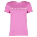 Womens Wild Orchid Institutional Logo Slim S/s T Shirt 26492 by Calvin Klein from Hurleys