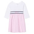 Baby White/Pink Logo Waistband Dress 96000 by BOSS from Hurleys