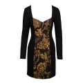 Womens Black Baroque Sweetheart Dress 91696 by Versace Jeans Couture from Hurleys