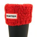 Kids Military Red Dual Cable Knit Wellington Socks (4-6 - 3-5) 68846 by Hunter from Hurleys