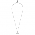 Womens Silver Thin Lines Flat Orb Pendant Necklace 98277 by Vivienne Westwood from Hurleys