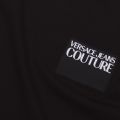Mens Black Branded Label S/s T Shirt 46790 by Versace Jeans Couture from Hurleys