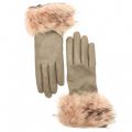 Womens Light Grey Jullian Fur Gloves 16915 by Ted Baker from Hurleys