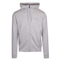 Athleisure Mens Light Grey Saggy Logo Hooded Zip Sweat Jacket 36867 by BOSS from Hurleys