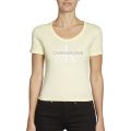 Womens Mimosa Yellow Dyed Monogram Baby S/s T Shirt 56203 by Calvin Klein from Hurleys