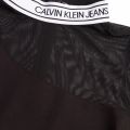 Womens Black Asymmetrical Logo Bodysuit 74587 by Calvin Klein from Hurleys