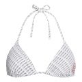 Womens White NYC Logo Triangle Bikini Top 59792 by Calvin Klein from Hurleys