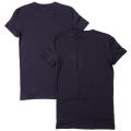 Mens Black 2 Pack Logo Crew S/s Tee Shirts 66834 by Emporio Armani from Hurleys
