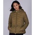 Womens Army Green Drifting Hooded Quilted Jacket 81948 by Barbour International from Hurleys