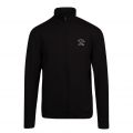 Mens Black Branded Zip Through Sweat Jacket 77988 by Paul And Shark from Hurleys