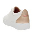 Womens White/Rose Gold Rally Metallic Tab Trainers 87687 by FitFlop from Hurleys
