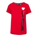 Womens Red Vertical Logo S/s T Shirt 53140 by Love Moschino from Hurleys