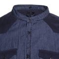 Mens Blue Denim Slim Fit L/s Shirt 73042 by Armani Jeans from Hurleys