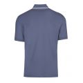 Mens Mid Blue Branded Tipped Stretch S/s Polo Shirt 37008 by Emporio Armani from Hurleys