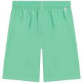 Boys Green Branded Leg Swim Shorts 104599 by BOSS from Hurleys