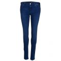 Womens Blue J28 Embellished Pocket Skinny Jeans 70323 by Armani Jeans from Hurleys