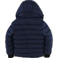 Little Mark Jacobs Boys Navy Padded Logo Trim Hooded Coat 28540 by Marc Jacobs from Hurleys