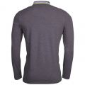 Mens Medium Grey Plisy L/s Polo Shirt 25216 by BOSS from Hurleys