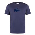 Mens Navy Embossed Logo S/s T Shirt 31046 by Lacoste from Hurleys
