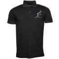 Mens Black Large Branded S/s Polo Shirt