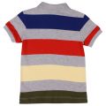 Boys Grey Multi Colourblock Stripe S/s Polo Shirt 38593 by Lacoste from Hurleys