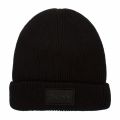 Boys Black Branded Tab Knitted Hat 75668 by BOSS from Hurleys