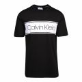 Mens Black Cotton Front Stripe S/s T Shirt 52164 by Calvin Klein from Hurleys