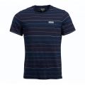 Mens Navy Disc Stripe S/s T Shirt 26439 by Barbour International from Hurleys